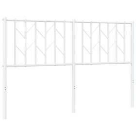 vidaXL Kopfteil Metall Weiß 140 cm