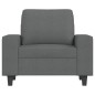 vidaXL Sessel mit Hocker Dunkelgrau 60 cm Stoff vidaXL Sessel mit Hocker Dunkelgrau 60 cm Stoff