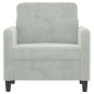vidaXL Sessel Hellgrau 60 cm Samt vidaXL Sessel Hellgrau 60 cm Samt