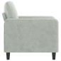 vidaXL Sessel Hellgrau 60 cm Samt vidaXL Sessel Hellgrau 60 cm Samt