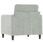 vidaXL Sessel Hellgrau 60 cm Samt vidaXL Sessel Hellgrau 60 cm Samt