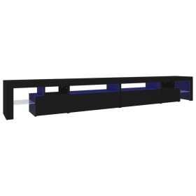 vidaXL TV-Schrank mit LED-Leuchten Schwarz 290x36,5x40 cm