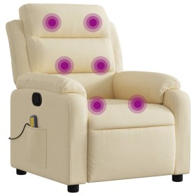 vidaXL Massagesessel Creme Stoff
