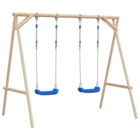   vidaXL Schaukelsitze mit Seilen 2 Stk. Blau 38x16 cm PE