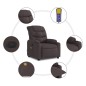 vidaXL Massagesessel Dunkelbraun Stoff