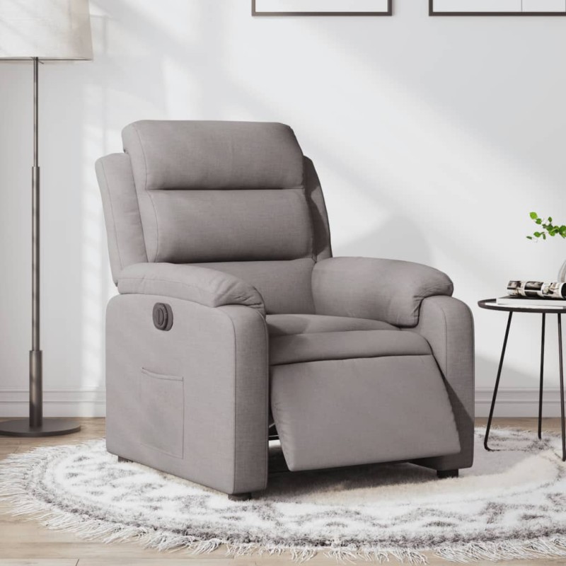 vidaXL Relaxsessel Elektrisch Taupe Stoff vidaXL Relaxsessel Elektrisch Taupe Stoff