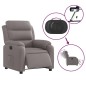 vidaXL Relaxsessel Elektrisch Taupe Stoff vidaXL Relaxsessel Elektrisch Taupe Stoff