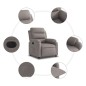 vidaXL Relaxsessel Elektrisch Taupe Stoff vidaXL Relaxsessel Elektrisch Taupe Stoff