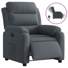 vidaXL Relaxsessel Elektrisch Dunkelgrau Samt