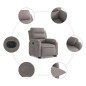 vidaXL Relaxsessel mit Aufstehhilfe Elektrisch Taupe Stoff vidaXL Relaxsessel mit Aufstehhilfe Elektrisch Taupe Stoff