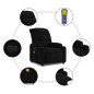vidaXL Massagesessel Elektrisch Schwarz Stoff vidaXL Massagesessel Elektrisch Schwarz Stoff