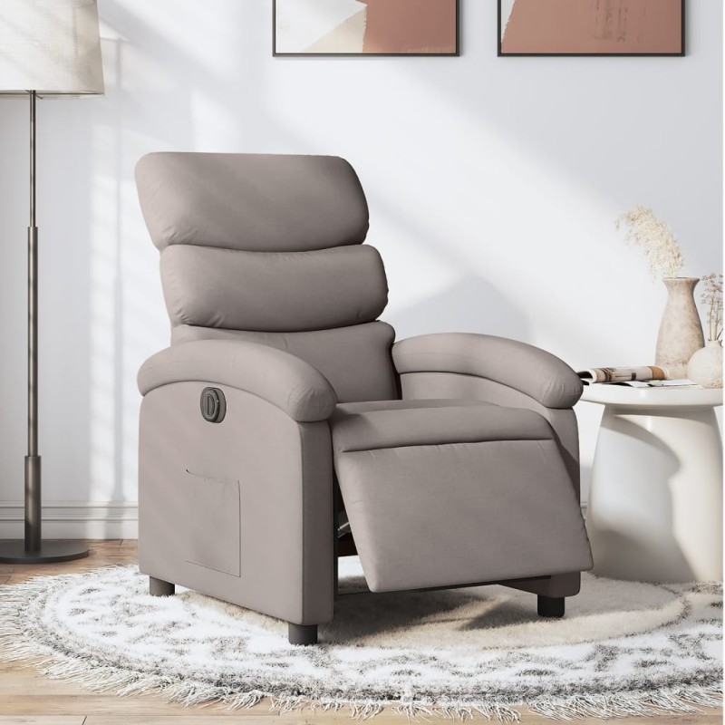 vidaXL Relaxsessel Elektrisch Taupe Stoff vidaXL Relaxsessel Elektrisch Taupe Stoff