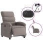 vidaXL Relaxsessel Elektrisch Taupe Stoff vidaXL Relaxsessel Elektrisch Taupe Stoff