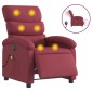 vidaXL Massagesessel Elektrisch Weinrot Stoff vidaXL Massagesessel Elektrisch Weinrot Stoff