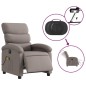 vidaXL Massagesessel Elektrisch Taupe Stoff vidaXL Massagesessel Elektrisch Taupe Stoff