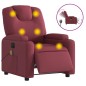 vidaXL Massagesessel Elektrisch Weinrot Stoff vidaXL Massagesessel Elektrisch Weinrot Stoff