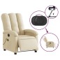 vidaXL Massagesessel Elektrisch Creme Stoff vidaXL Massagesessel Elektrisch Creme Stoff