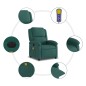 vidaXL Massagesessel Elektrisch Dunkelgrün Stoff vidaXL Massagesessel Elektrisch Dunkelgrün Stoff