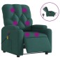 vidaXL Massagesessel Elektrisch Dunkelgrün Stoff vidaXL Massagesessel Elektrisch Dunkelgrün Stoff