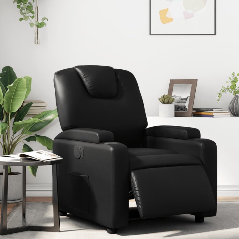 vidaXL Relaxsessel Elektrisch Schwarz Kunstleder vidaXL Relaxsessel Elektrisch Schwarz Kunstleder