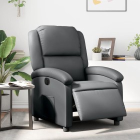 vidaXL Relaxsessel Elektrisch Grau Kunstleder