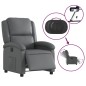 vidaXL Relaxsessel Elektrisch Grau Kunstleder vidaXL Relaxsessel Elektrisch Grau Kunstleder