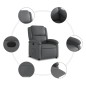 vidaXL Relaxsessel Elektrisch Grau Kunstleder vidaXL Relaxsessel Elektrisch Grau Kunstleder