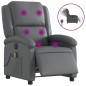 vidaXL Massagesessel Elektrisch Grau Kunstleder vidaXL Massagesessel Elektrisch Grau Kunstleder