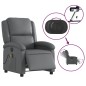 vidaXL Massagesessel Elektrisch Grau Kunstleder vidaXL Massagesessel Elektrisch Grau Kunstleder
