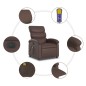 vidaXL Massagesessel Elektrisch Braun Kunstleder vidaXL Massagesessel Elektrisch Braun Kunstleder