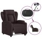 vidaXL Relaxsessel Elektrisch Dunkelbraun Stoff vidaXL Relaxsessel Elektrisch Dunkelbraun Stoff