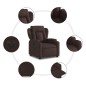 vidaXL Relaxsessel Elektrisch Dunkelbraun Stoff vidaXL Relaxsessel Elektrisch Dunkelbraun Stoff