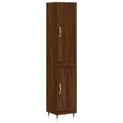 Highboard Braun Eichen-Optik 34,5x34x180 cm Holzwerkstoff