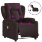 vidaXL Massagesessel Elektrisch Dunkelbraun Stoff vidaXL Massagesessel Elektrisch Dunkelbraun Stoff
