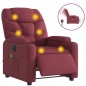 vidaXL Massagesessel Elektrisch Weinrot Stoff vidaXL Massagesessel Elektrisch Weinrot Stoff
