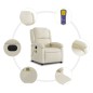 vidaXL Massagesessel Elektrisch Creme Kunstleder vidaXL Massagesessel Elektrisch Creme Kunstleder