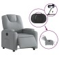 vidaXL Relaxsessel Elektrisch Hellgrau Stoff vidaXL Relaxsessel Elektrisch Hellgrau Stoff