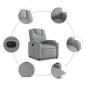 vidaXL Relaxsessel Elektrisch Hellgrau Stoff vidaXL Relaxsessel Elektrisch Hellgrau Stoff