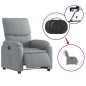 vidaXL Relaxsessel Elektrisch Hellgrau Stoff vidaXL Relaxsessel Elektrisch Hellgrau Stoff