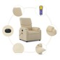 vidaXL Massagesessel Elektrisch Creme Stoff vidaXL Massagesessel Elektrisch Creme Stoff