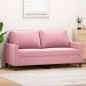 vidaXL 2-Sitzer-Sofa Rosa 140 cm Samt vidaXL 2-Sitzer-Sofa Rosa 140 cm Samt