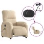 vidaXL Massagesessel Elektrisch Creme Mikrofasergewebe vidaXL Massagesessel Elektrisch Creme Mikrofasergewebe