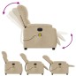 vidaXL Massagesessel Elektrisch Creme Mikrofasergewebe vidaXL Massagesessel Elektrisch Creme Mikrofasergewebe