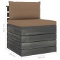 Garten-Paletten-Mittelsofa mit Kissen Kiefernholz Garten-Paletten-Mittelsofa mit Kissen Kiefernholz