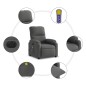 vidaXL Massagesessel Elektrisch Dunkelgrau Mikrofasergewebe vidaXL Massagesessel Elektrisch Dunkelgrau Mikrofasergewebe