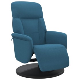 vidaXL Relaxsessel mit Fußteil Blau Samt