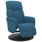 vidaXL Relaxsessel mit Fußteil Blau Samt vidaXL Relaxsessel mit Fußteil Blau Samt