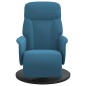 vidaXL Relaxsessel mit Fußteil Blau Samt vidaXL Relaxsessel mit Fußteil Blau Samt