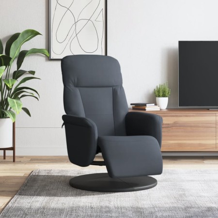 vidaXL Relaxsessel mit Fußteil Dunkelgrau Samt