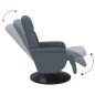 vidaXL Relaxsessel mit Fußteil Dunkelgrau Samt vidaXL Relaxsessel mit Fußteil Dunkelgrau Samt